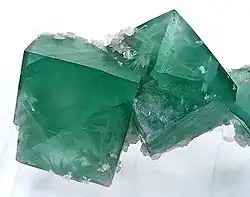 Fluorite showing cubic crystal habit