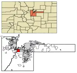 Location of the City of Littleton in Arapahoe.