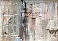 Achaemenid Archer King, Fire and Faravahar. Top of the Achaemenid tombs.