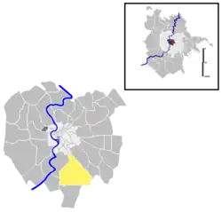 Position of the quartiere within the city of Rome