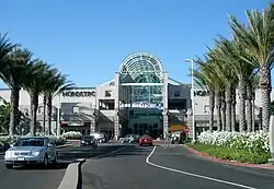 Exterior of the main entrance of the Arden Fair shopping mall