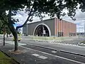 View of the near completed station building at Arden, December 2023