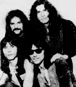 Argent in 1973. Clockwise from left, Bob Henrit, Jim Rodford, Rod Argent, Russ Ballard