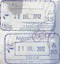 Argentine passport stamps (no longer issued)[33]