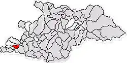 Location in Maramureș County