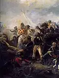 Royalist army used the white Bourbon ensign, during the French Revolutionary Wars (here, the battle of Quiberon, 1795)