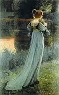 Remeniscing by the Pond, c. 1900