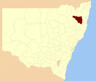 Location in New South Wales