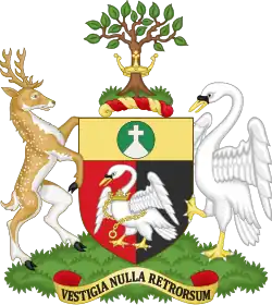 Coat of arms of the now-abolished Buckinghamshire County Council; a similar design is featured in the historic county's flag.