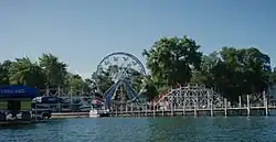A view of Arnolds Park from Lake Okoboji