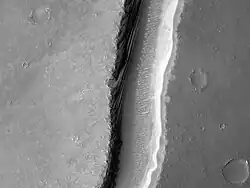 Arnus Vallis layers, as seen by HiRISE.