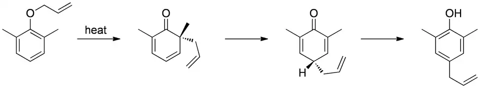 Aromatic Claisen with ortho-position substituted