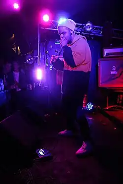 Aron Can playing at Gaukurinn in 2018.