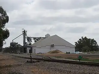 The Arrino grain receival point in August 2022