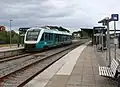 Alstom Coradia LINT 41 railcar from Arriva at Silkeborg station in 2018.