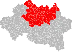 Location within the department Allier