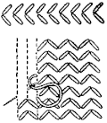 Arrowhead stitch