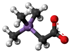 Ball-and-stick model of arsenobetaine