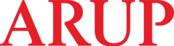 Arup's Logo. The word Arup fully capitalised displayed in red.