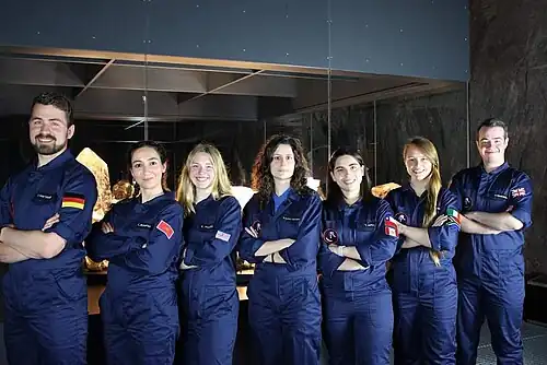 Asclepios II Mission Control Center members at the Sasso San Gottardo site.