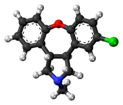 Ball-and-stick model of the asenapine molecule