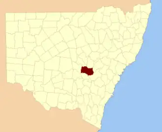 Location in New South Wales