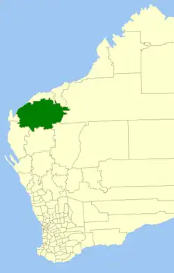 Location in Western Australia
