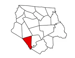Location of Elk Township within Ashe County