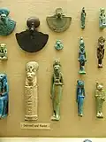 Selection of amulets of Sekhmet and Bastet