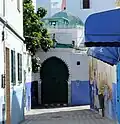 Street and marabout's tomb in the medina