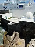 View of the cemetery's platform on the shore