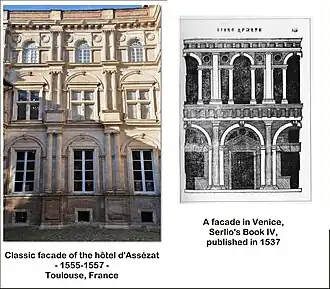 Influence of an engraving by Serlio