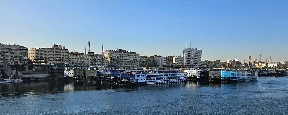 Nile Corniche in the Aswan city center