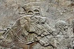 Assyrian grooms and horses, from Nimrud, Iraq. The British Museum.