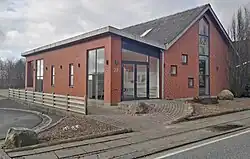 The village hall in Astrup