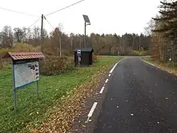 Bus stop in Väike-Ahli village, 2024