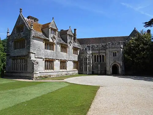 Another perspective of Athelhampton Hall showing the courtyard