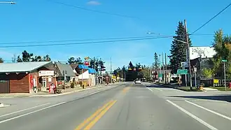 Looking east along State Street (M-32)