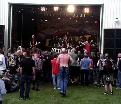 Attentat playing during the Sjöslaget festival in Nävekvarn, July 2011