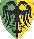 Coat of arms attributed to Enzo of Sardinia, in the Historia Anglorum