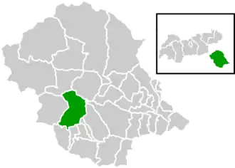 Location within Lienz district