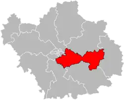 Situation of the canton of Vendeuvre-sur-Barse in the department of Aube