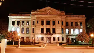 The DeKalb County Courthouse in Auburn, Indiana