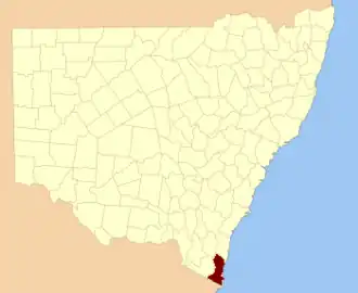 Location in New South Wales
