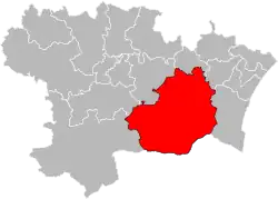 Situation of the canton of Les Corbières in the department of Aude