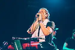 Bisnow performing with Magic Giant at the Troubadour in 2014