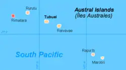 Location of Rimatara