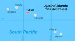 Location of Tubuai