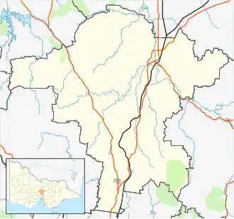 Clonbinane is located in Shire of Mitchell