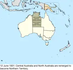 Map of Australia; for details, refer to adjacent text